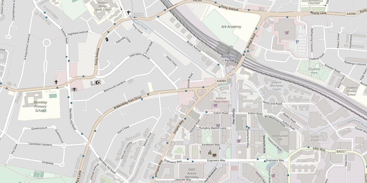 Map of Wembley Park Drive